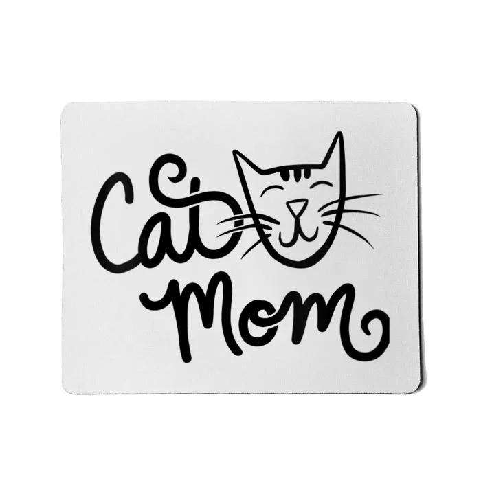 Wo Cat Mom cute kitty cats design V-Neck Mousepad