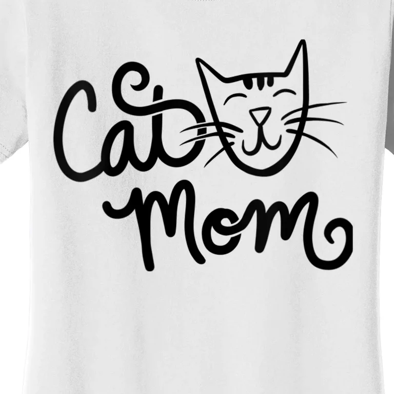 Wo Cat Mom cute kitty cats design V-Neck Women's T-Shirt