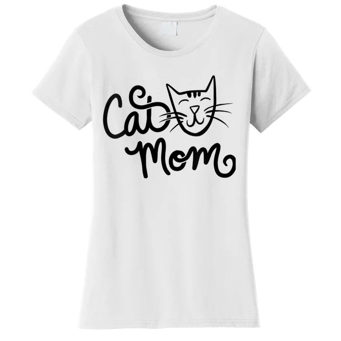 Wo Cat Mom cute kitty cats design V-Neck Women's T-Shirt