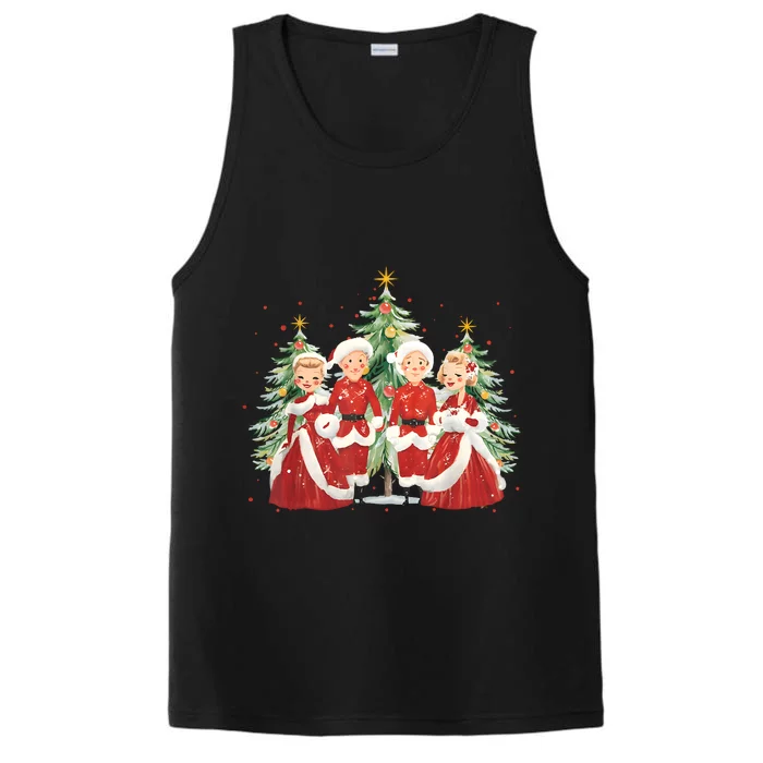 White Christmas Movie 1954 Xmas Song Holiday Pajamas Retro Performance Tank