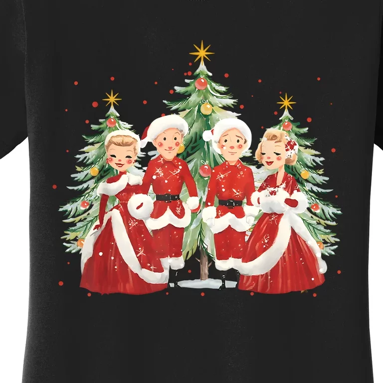 White Christmas Movie 1954 Xmas Song Holiday Pajamas Retro Women's T-Shirt