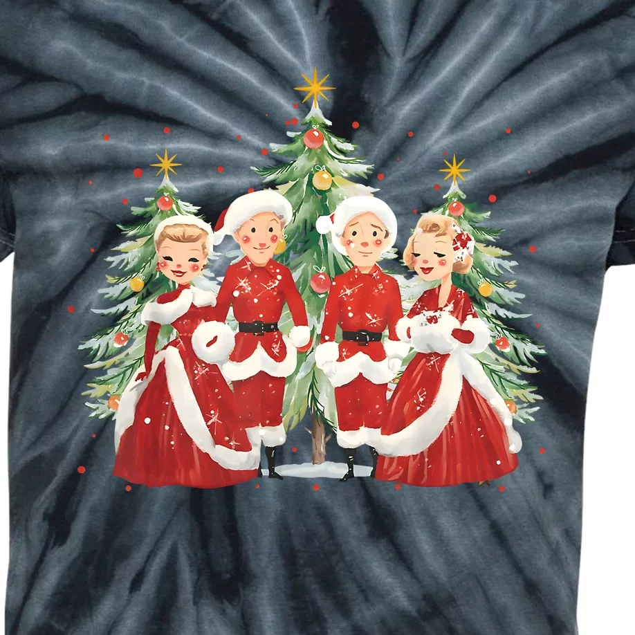 White Christmas Movie 1954 Xmas Song Holiday Pajamas Retro Kids Tie-Dye T-Shirt