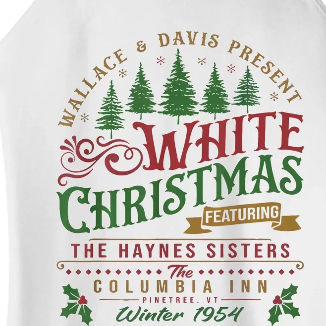 White Christmas Movie 1954 Xmas Song Haynes Sisters Xmas Long Sleeve Women’s Perfect Tri Rocker Tank