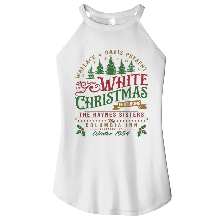 White Christmas Movie 1954 Xmas Song Haynes Sisters Xmas Long Sleeve Women’s Perfect Tri Rocker Tank