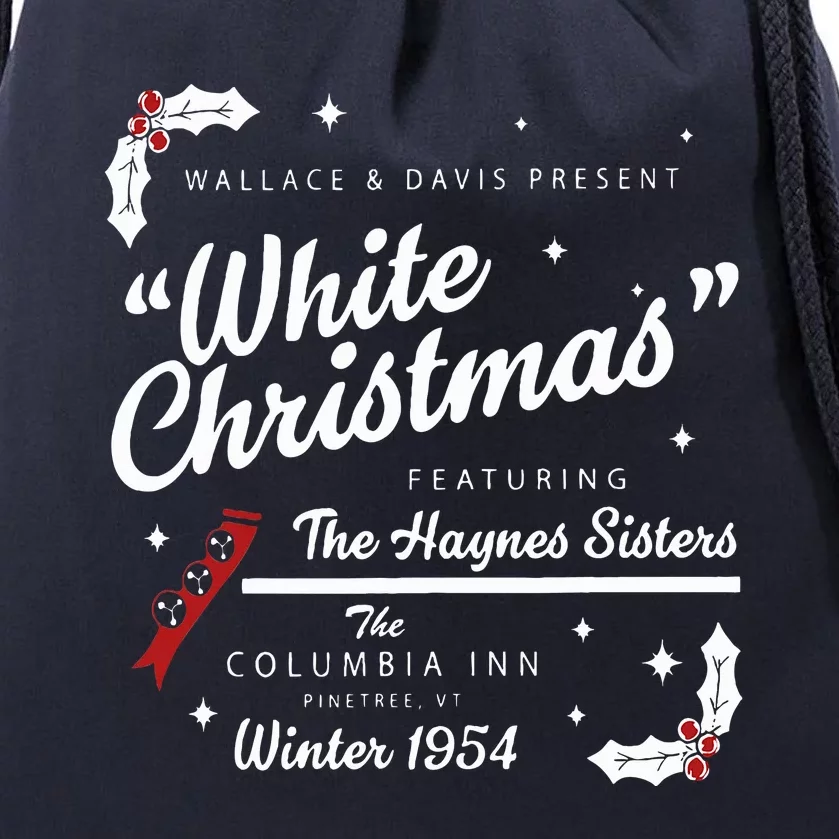 White Christmas Movie 1954 Xmas Song Haynes Sisters Xmas Drawstring Bag