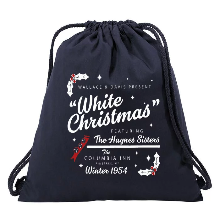 White Christmas Movie 1954 Xmas Song Haynes Sisters Xmas Drawstring Bag