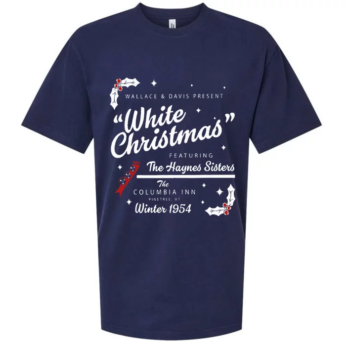 White Christmas Movie 1954 Xmas Song Haynes Sisters Xmas Sueded Cloud Jersey T-Shirt