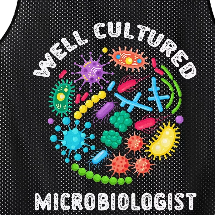 Well Cultured Microbiologist Science Microbiology Scientist Mesh Reversible Basketball Jersey Tank