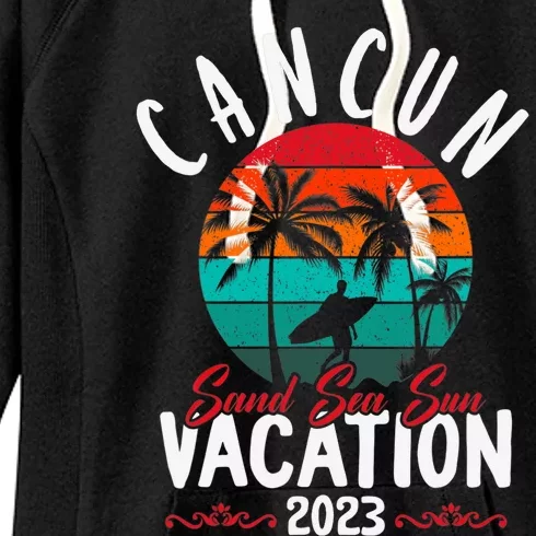 Wo Cancun Mexico Vacation Beach Family Friend Group Trip Women's Fleece Hoodie