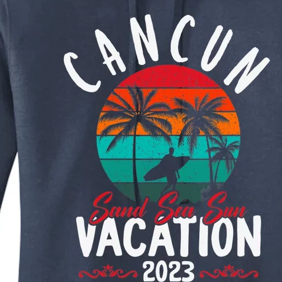 Wo Cancun Mexico Vacation Beach Family Friend Group Trip Women's Pullover Hoodie