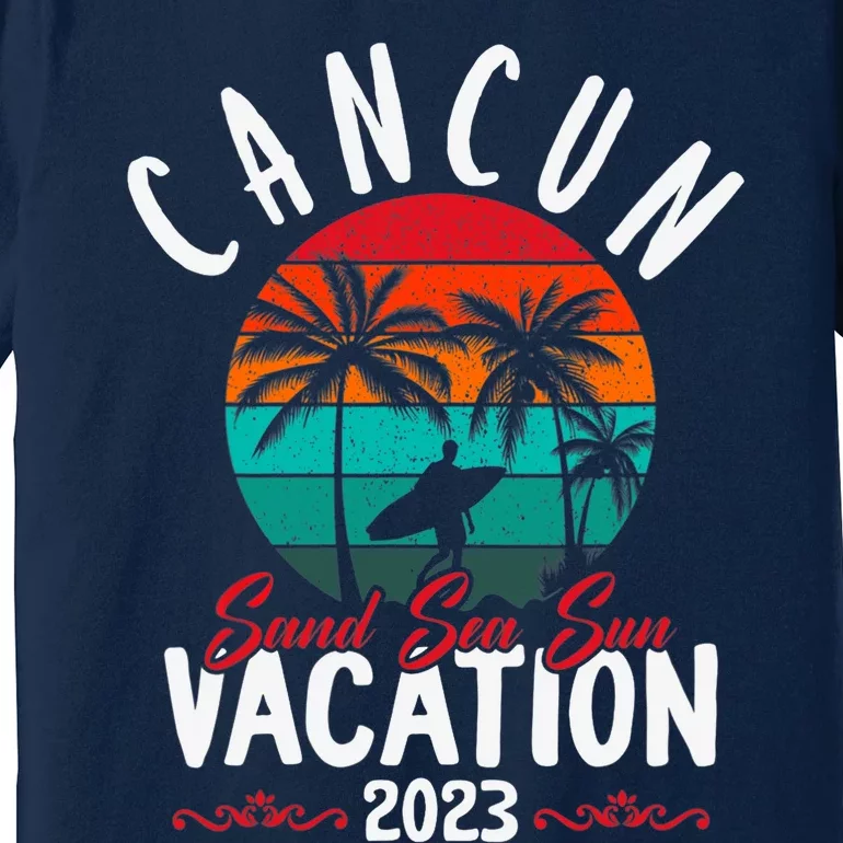 Wo Cancun Mexico Vacation Beach Family Friend Group Trip Premium T-Shirt