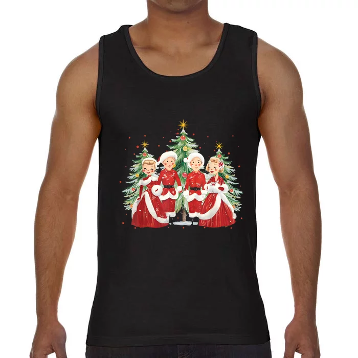 White Christmas Movie 1954 Xmas Song Holiday Pajamas Retro Comfort Colors® Tank Top