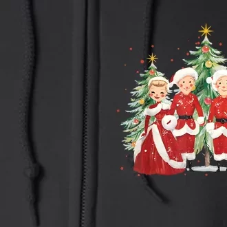 White Christmas Movie 1954 Xmas Song Holiday Pajamas Retro Full Zip Hoodie