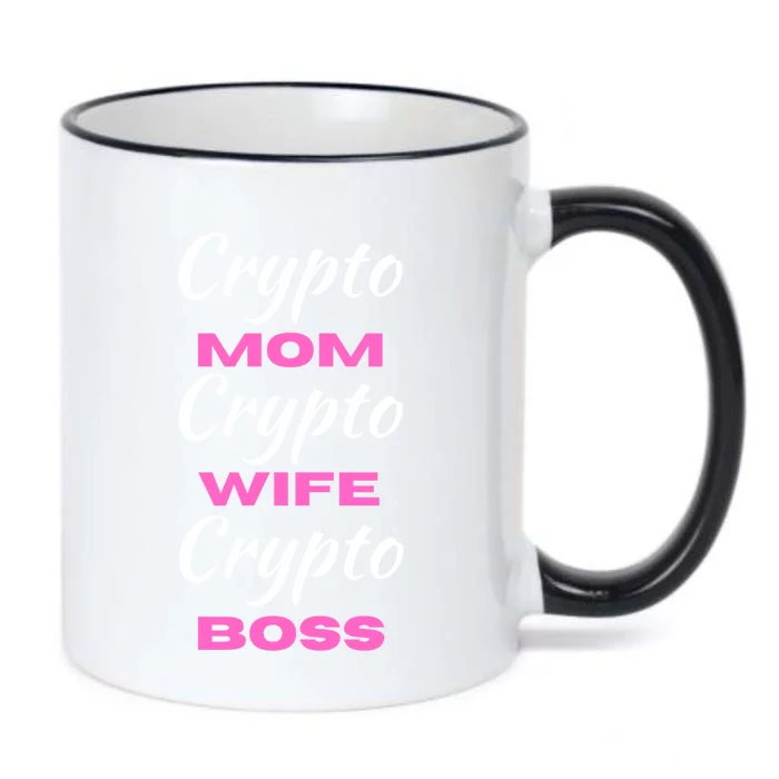 Wo Crypto Mom Wife Boss Funny Tee Bitcoin Ethereum Funny Gift Black Color Changing Mug