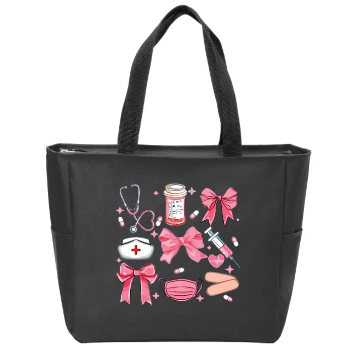 Work Cute Nurse Zip Tote Bag