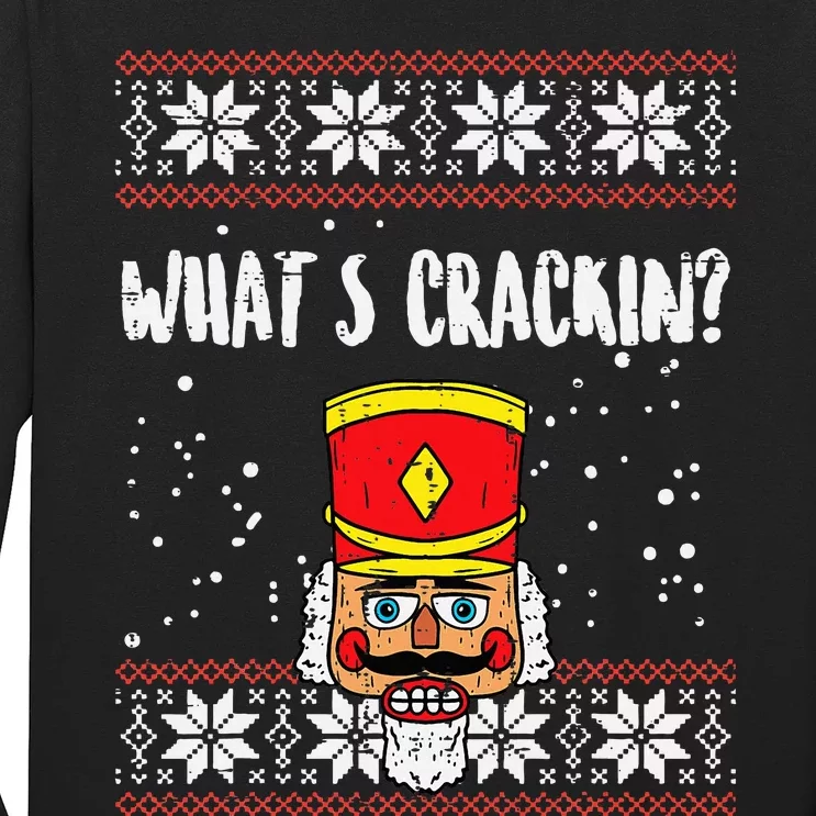 Whats Crackin Nutcracker Ugly Christmas Xmas Kids Long Sleeve Shirt