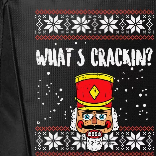 Whats Crackin Nutcracker Ugly Christmas Xmas Kids City Backpack