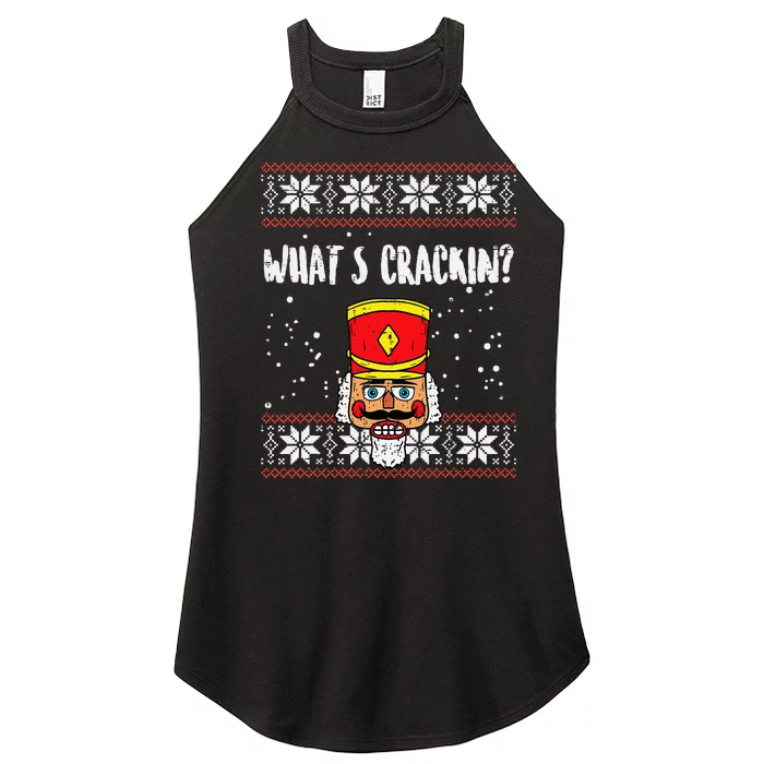 Whats Crackin Nutcracker Ugly Christmas Xmas Kids Women’s Perfect Tri Rocker Tank