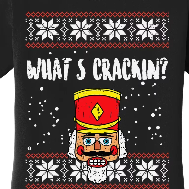 Whats Crackin Nutcracker Ugly Christmas Xmas Kids Women's T-Shirt