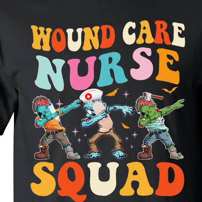 Wound Care Nurse Squad Halloween Zombie Stethoscope Ghost Tall T-Shirt