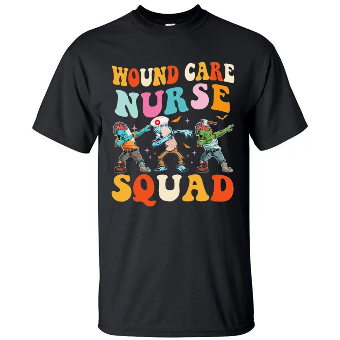 Wound Care Nurse Squad Halloween Zombie Stethoscope Ghost Tall T-Shirt