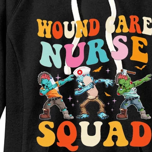 Wound Care Nurse Squad Halloween Zombie Stethoscope Ghost Women's Fleece Hoodie