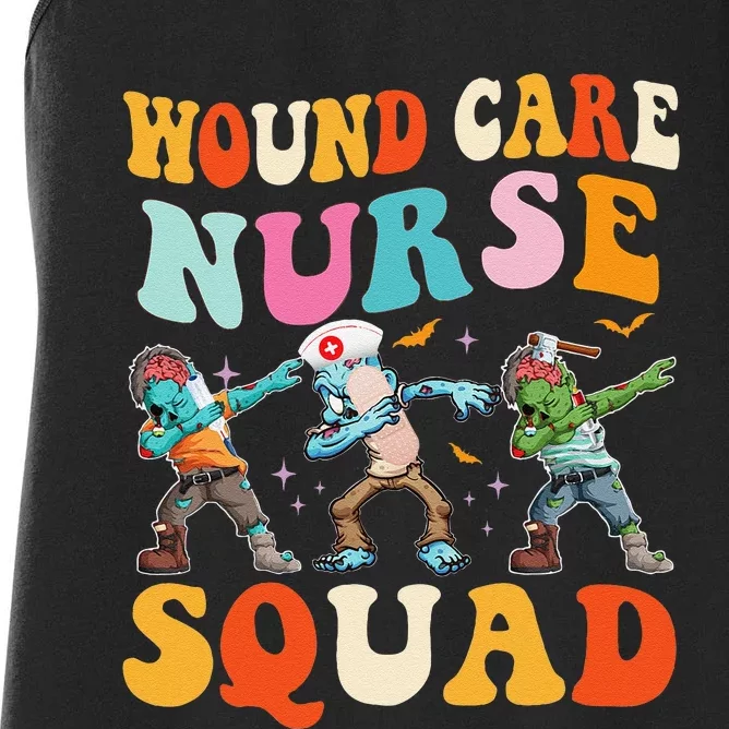 Wound Care Nurse Squad Halloween Zombie Stethoscope Ghost Women's Racerback Tank