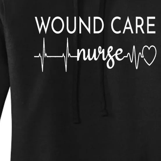 Wound Care Nurse Watercol Love Heart Stethoscope Nurse Women's Pullover Hoodie