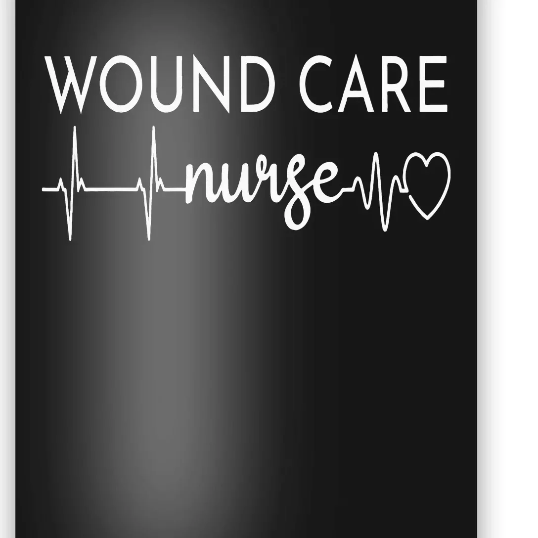 Wound Care Nurse Watercol Love Heart Stethoscope Nurse Poster