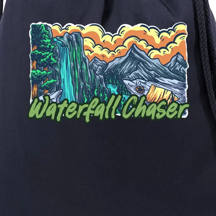 Waterfall Chaser Nature Tent Camping Cascade Hunter Meaningful Gift Drawstring Bag