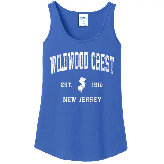 Wildwood Crest New Jersey Nj Vintage Athletic Ladies Essential Tank