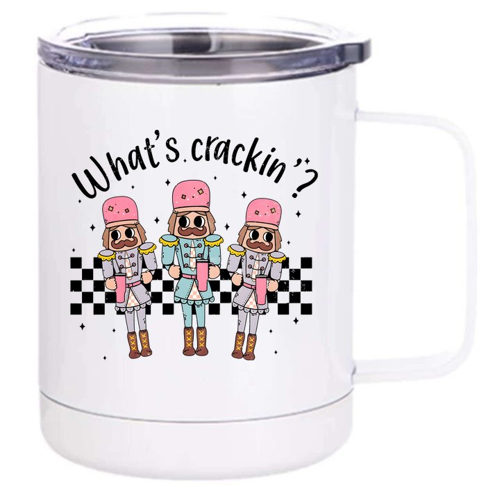 What’S Crackin Nutcracker Stanley Christmas Front & Back 12oz Stainless Steel Tumbler Cup