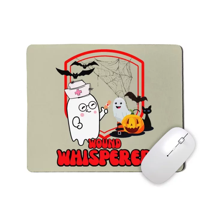 Wound Care Nurse Halloween Funny Wound Whisperer Ghost Mousepad