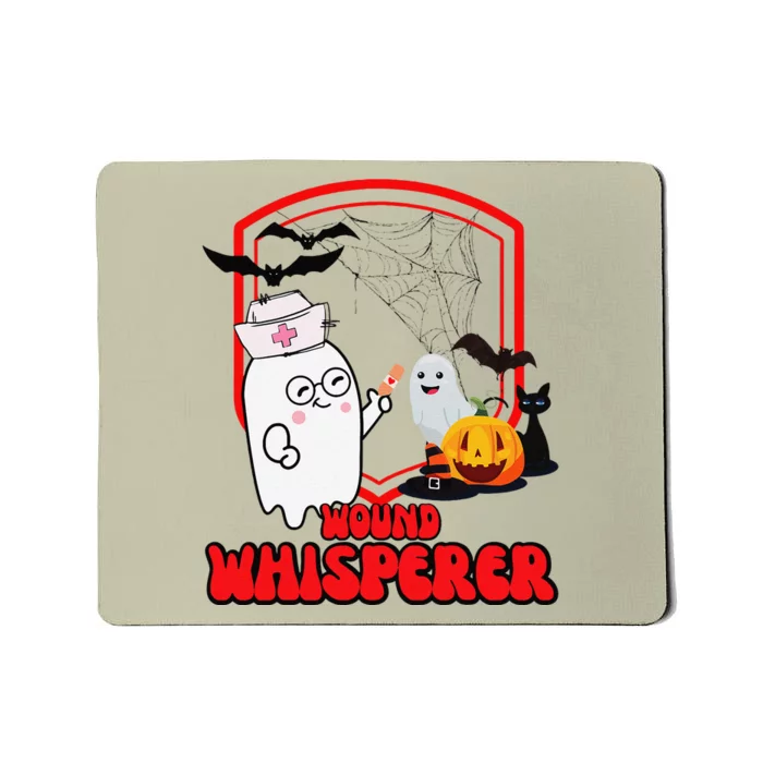 Wound Care Nurse Halloween Funny Wound Whisperer Ghost Mousepad