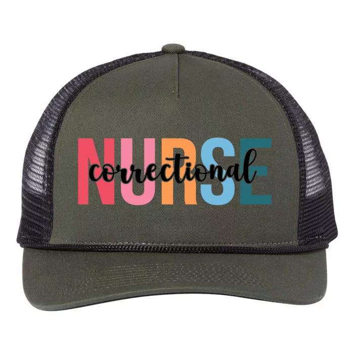 Wo Correctional Nurse Funny Gift For Nursing Student Gift Retro Rope Trucker Hat Cap