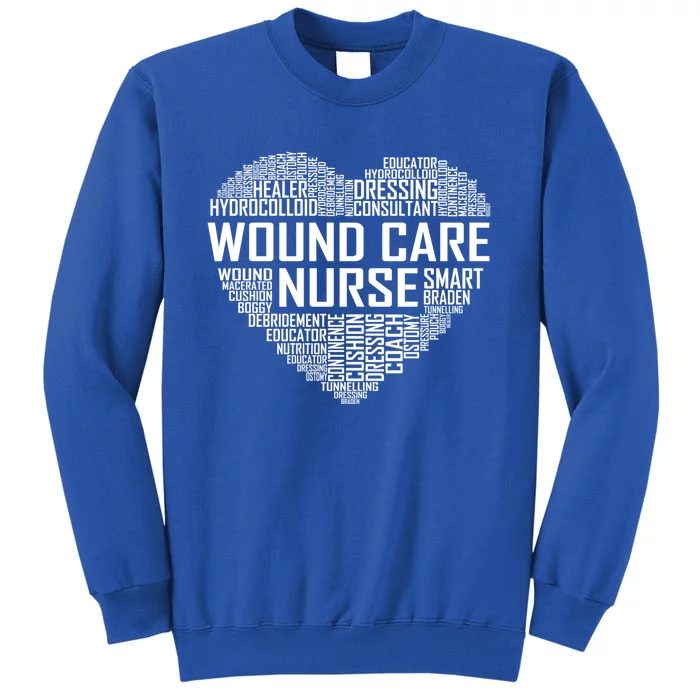 Wound Care Nurse Heart Nursing Appreciation Gift Tall Sweatshirt