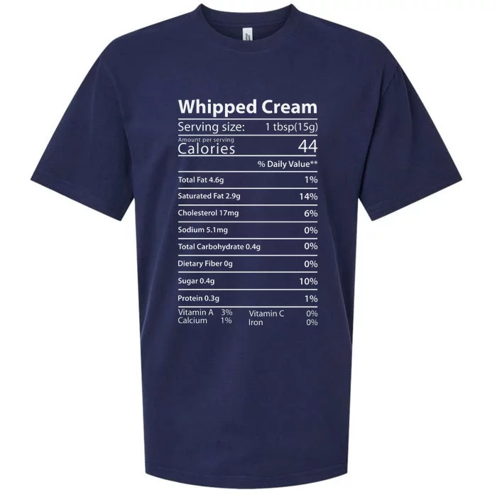 Whipped Cream Nutrition Facts Thanksgiving Gift Leg Day Sueded Cloud Jersey T-Shirt