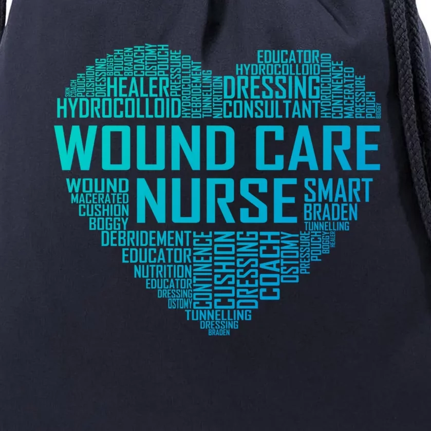 Wound Care Nurse Heart Nursing Appreciation Gift Drawstring Bag