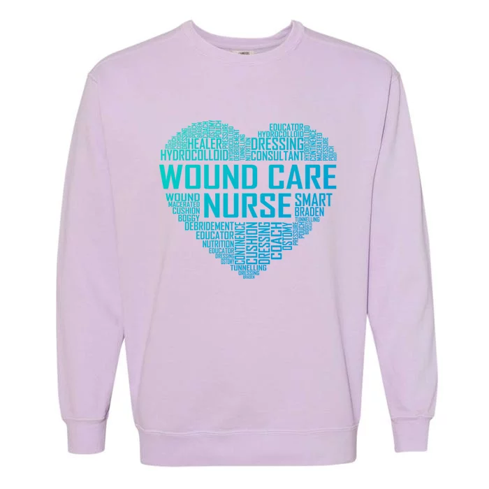 Wound Care Nurse Heart Nursing Appreciation Gift Garment-Dyed Sweatshirt