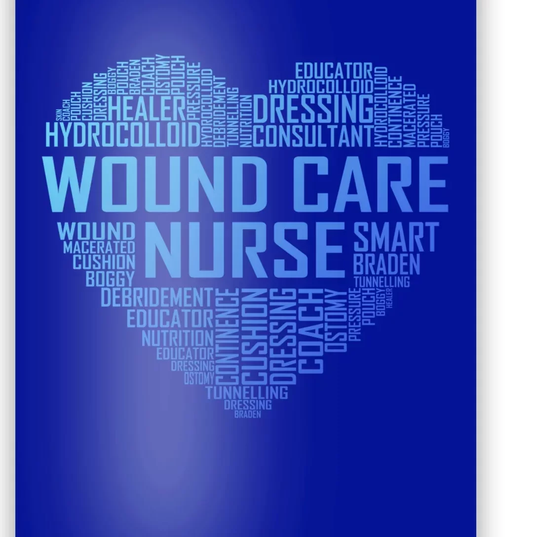 Wound Care Nurse Heart Nursing Appreciation Gift Poster