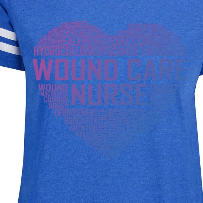 Wound Care Nurse Heart Nursing Appreciation Gift Enza Ladies Jersey Football T-Shirt