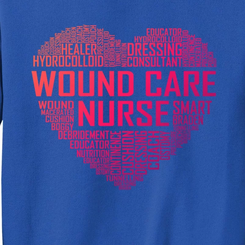 Wound Care Nurse Heart Nursing Appreciation Gift Tall Sweatshirt