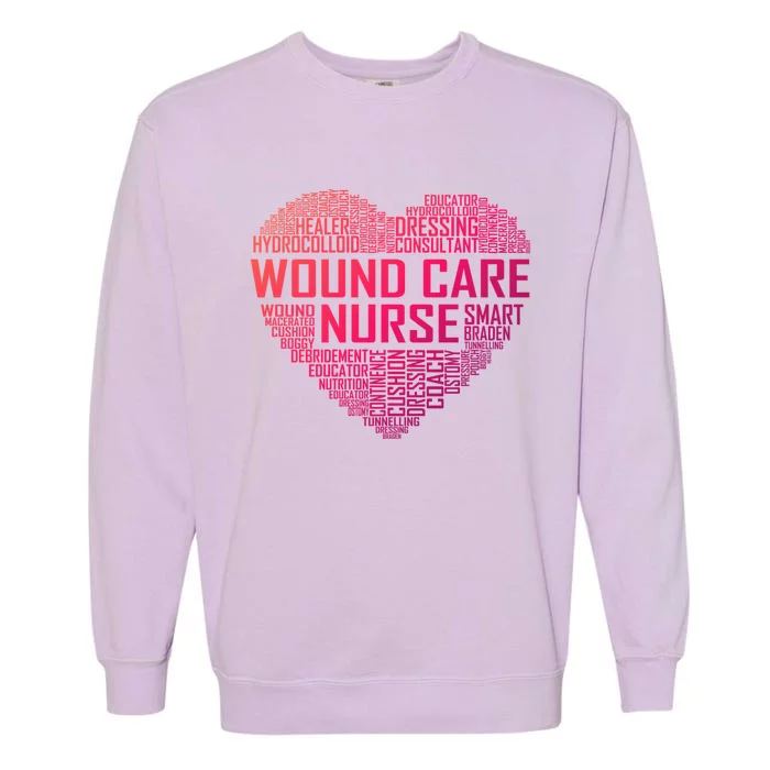 Wound Care Nurse Heart Nursing Appreciation Gift Garment-Dyed Sweatshirt