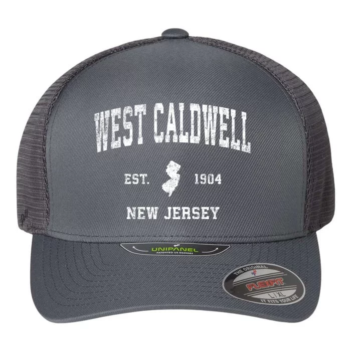 West Caldwell New Jersey Nj Vintage Athletic Sports Flexfit Unipanel Trucker Cap