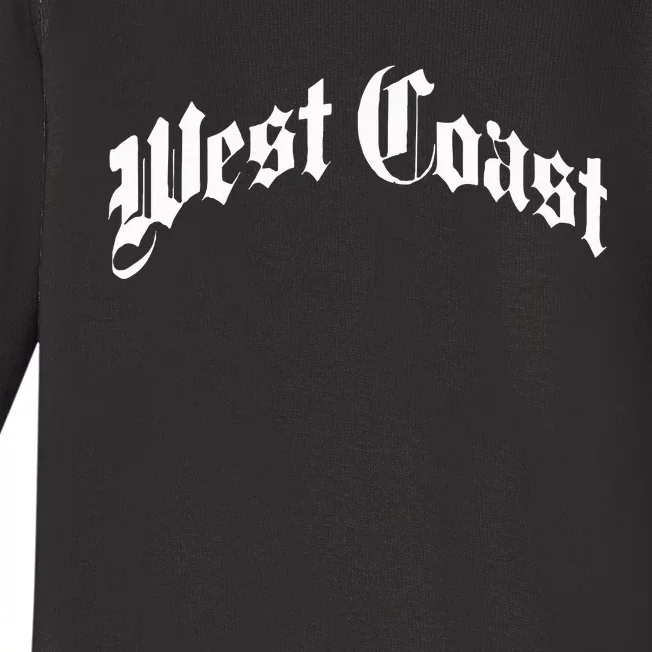 West Coast Old School Baby Long Sleeve Bodysuit