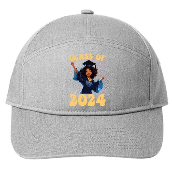 Women Class Of 2024 Senior Graduate Shirts Graduation Girl 7-Panel Snapback Hat