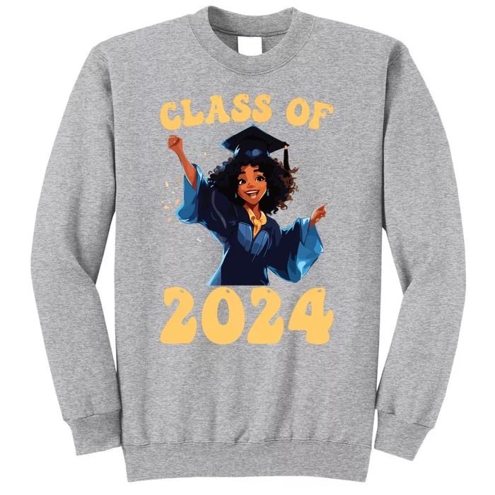 Women Class Of 2024 Senior Graduate Shirts Graduation Girl Tall Sweatshirt