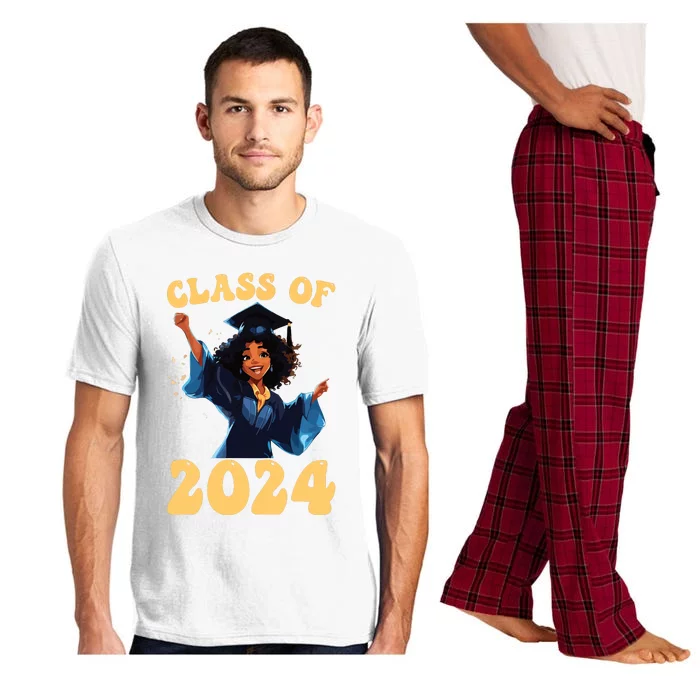 Women Class Of 2024 Senior Graduate Shirts Graduation Girl Pajama Set