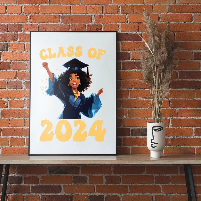 Women Class Of 2024 Senior Graduate Shirts Graduation Girl Poster