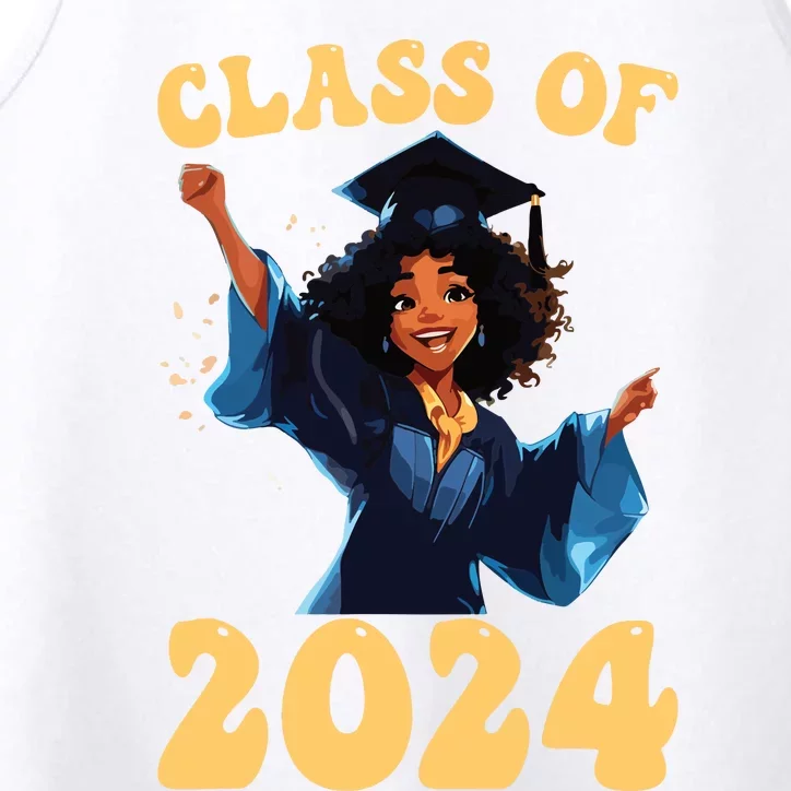 Women Class Of 2024 Senior Graduate Shirts Graduation Girl Performance Tank